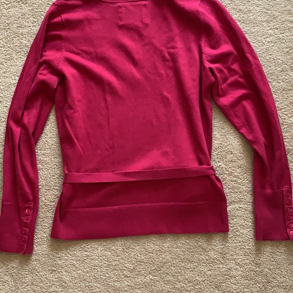 Esprit Fuchsia V-Neck Sweater - Picture 7 of 8